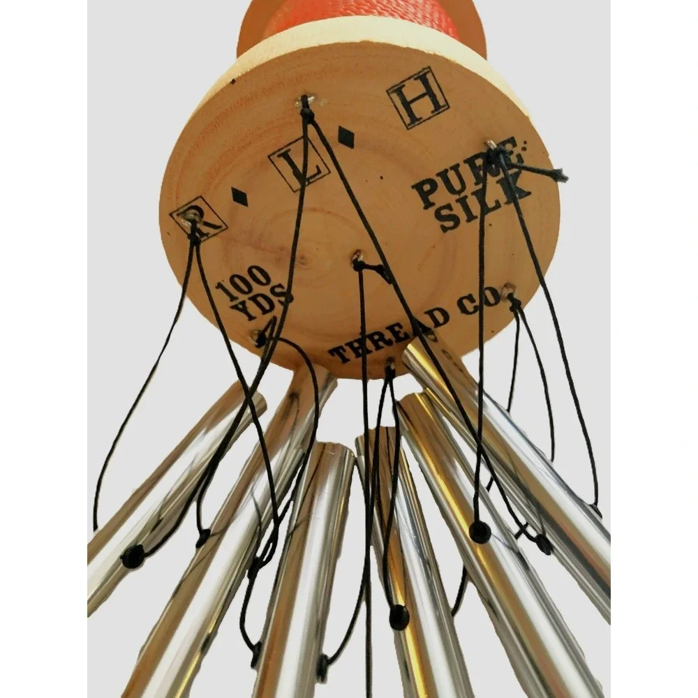 Wind‎ Chime Seamstress Sewing Theme Lg Thread Spool Body Nice Tone 29